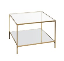 Beistelltisch >25235< in gold - 60x45x60 (BxHxT)