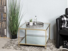 Beistelltisch >25235< in gold - 60x45x60 (BxHxT)