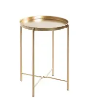 Beistelltisch >25266< in gold, Metall - 50x39cm (HxD)