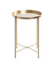 Beistelltisch >25266< in gold, Metall - 50x39cm (HxD)