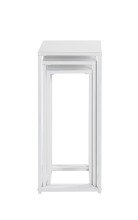 Blumentisch >25359< (3er-Set) in weiß, Metall - 22x61x22cm (BxHxT)