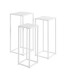 Blumentisch >25359< (3er-Set) in weiß, Metall - 22x61x22cm (BxHxT)