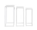 Blumentisch >25359< (3er-Set) in weiß, Metall - 22x61x22cm (BxHxT)