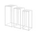 Blumentisch >25359< (3er-Set) in weiß, Metall - 22x61x22cm (BxHxT)