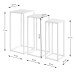 Blumentisch >25359< (3er-Set) in weiß, Metall - 22x61x22cm (BxHxT)