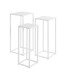 Blumentisch >25359< (3er-Set) in weiß, Metall - 22x61x22cm (BxHxT)
