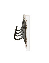 Wandgarderobe >25383< in schwarz, weiß, MDF, Metall - 60x13x6cm (BxHxT)