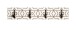 Wandgarderobe >25383< in schwarz, weiß, MDF, Metall - 60x13x6cm (BxHxT)