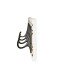 Wandgarderobe >25383< in schwarz, weiß, MDF, Metall - 60x13x6cm (BxHxT)