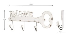 Garderobenleiste >25386< in weiß gewischt -...