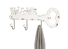 Garderobenleiste >25386< in weiß gewischt - 50x22x7 (BxHxT)