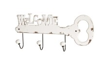 Garderobenleiste >25386< in weiß gewischt -...