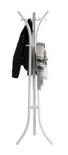 Garderobenständer >25388< in weiß, Metall - 177x45cm (HxD)