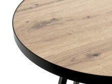 Beistelltisch >25445< in schwarz-eiche, MDF, Metall - 52x48cm (HxD)