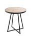 Beistelltisch >25445< in schwarz-eiche, MDF, Metall - 52x48cm (HxD)