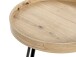 Beistelltisch >25485< in eiche, schwarz, MDF, Metall - 45x40cm (HxD)