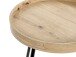 Beistelltisch >25485< in eiche, schwarz, MDF, Metall - 45x40cm (HxD)