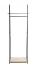 Garderobe >25492< in eiche, schwarz, MDF, Metall - 68x166x40cm (BxHxT)