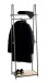 Garderobe >25492< in eiche, schwarz, MDF, Metall - 68x166x40cm (BxHxT)