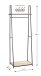 Garderobe >25492< in eiche, schwarz, MDF, Metall - 68x166x40cm (BxHxT)