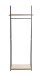 Garderobe >25492< in eiche, schwarz, MDF, Metall - 68x166x40cm (BxHxT)