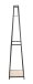 Garderobe >25492< in eiche, schwarz, MDF, Metall - 68x166x40cm (BxHxT)