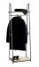 Garderobe >25492< in eiche, schwarz, MDF, Metall - 68x166x40cm (BxHxT)