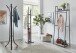 Garderobe >25492< in eiche, schwarz, MDF, Metall - 68x166x40cm (BxHxT)