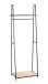 Garderobe >25492< in eiche, schwarz, MDF, Metall - 68x166x40cm (BxHxT)