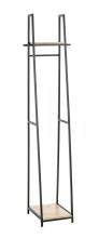 Garderobe >25493< in eiche, schwarz, MDF, Metall -...