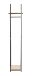 Garderobe >25493< in eiche, schwarz, MDF, Metall - 38x166x40cm (BxHxT)