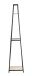 Garderobe >25493< in eiche, schwarz, MDF, Metall - 38x166x40cm (BxHxT)