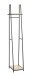 Garderobe >25493< in eiche, schwarz, MDF, Metall - 38x166x40cm (BxHxT)