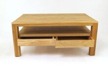 Couchtisch >2134< in Eiche massiv, Eiche Massiv - 110x49x70cm (BxHxT)