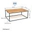 Couchtisch >2132< in Eiche Massiv, Gestell Matall schwarz - 100x40x60cm (BxHxT)