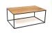 Couchtisch >2132< in Eiche Massiv, Gestell Matall schwarz - 100x40x60cm (BxHxT)