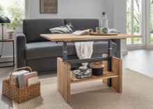 Couchtisch >2136< in Eiche Massiv, Eiche - 105x47x65cm (BxHxT)