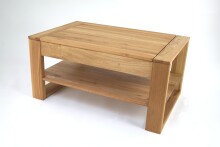 Couchtisch >2137< in Eiche Massiv geölt, Eiche - 100x45,5x65cm (BxHxT)
