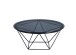 Couchtisch >Nairo< in schwarz, Sicherheitsglas grau - 70cm Durchmesser, 30cm (H)