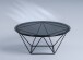 Couchtisch >Nairo< in schwarz, Sicherheitsglas grau - 70cm Durchmesser, 30cm (H)