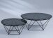 Couchtisch >Nario < Metall schwarz + Sicherheitsglas grau - 70cm Durchmesser, 36cm (H)