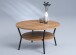 Couchtisch >Aurora< in schwarz/braun, MDF Dekor Eiche  - 80cm Durchmesser, 45cm (H)