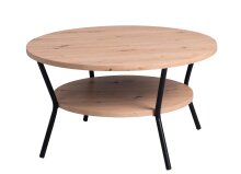 Couchtisch >Aurora< in braun/schwarz, MDF Dekor Artisaneiche - 45x80cm (HxD)