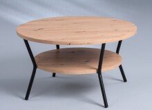 Couchtisch >Aurora< in braun/schwarz, MDF Dekor Artisaneiche - 45x80cm (HxD)