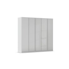 Drehtürenschrank >Modesty< in Glas seidengrau / seidengrau - 226x210x54 (BxHxT)