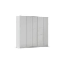 Drehtürenschrank >Monostar< in Glas seidengrau / seidengrau - 226x210x54 (BxHxT)
