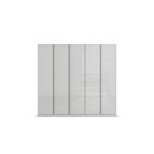 Drehtürenschrank >Modesty< in Glas seidengrau / seidengrau - 226x210x54 (BxHxT)