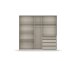 Drehtürenschrank >Modesty< in Glas seidengrau / seidengrau - 226x210x54 (BxHxT)