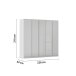 Drehtürenschrank >Modesty< in Glas seidengrau / seidengrau - 226x210x54 (BxHxT)