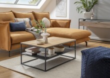Couchtisch >2142< in Wildeiche Massiv, Gestell...